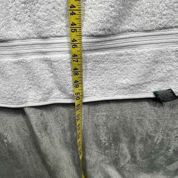 (2) Ralph Lauren Sanders Cotton 27x50 Solid 2 Piece Towel White Made in USA VTG - Picture 4 of 8